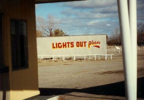 Troy Drive-In Theatre - From Ticket Booth From Jim (newer photo)
